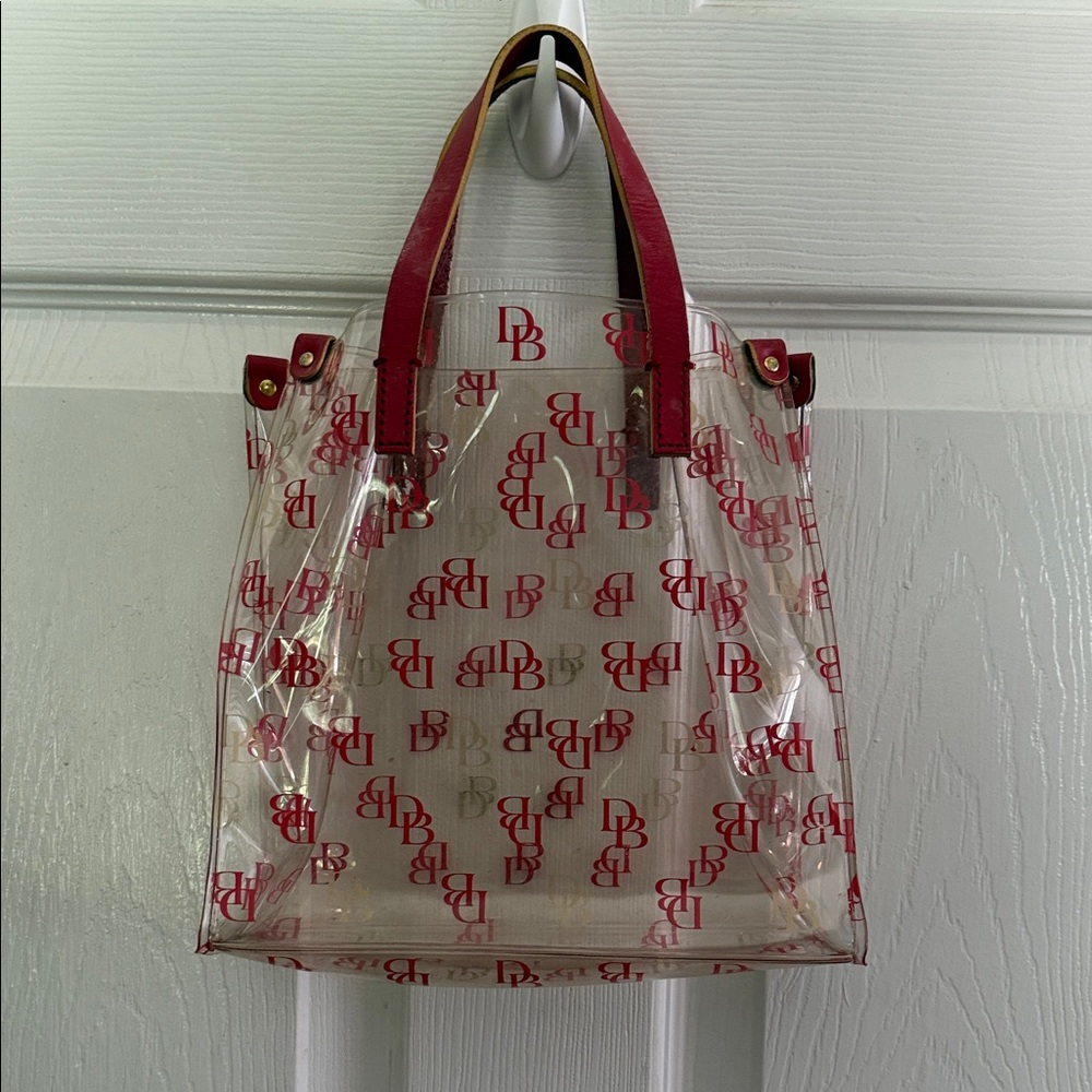 Transparent Tote Bag with Red Accents